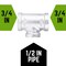 B & K STZ Industries 3/4 in. FIP each X 3/4 in. D FIP 1/2 in. D FIP Galvanized Malleable Iron Tee 311UPRT-343412 - alternate 2